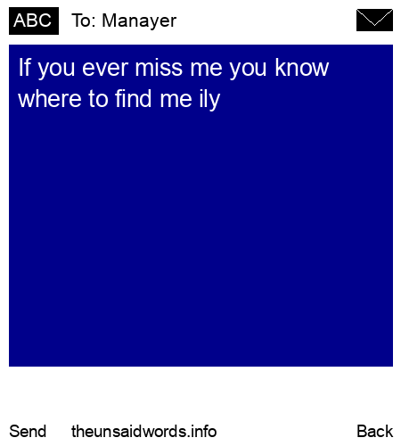 unsent message to Manayer