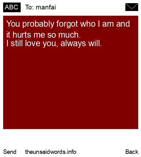 unsent message to manfai 