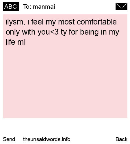 unsent message to manmai