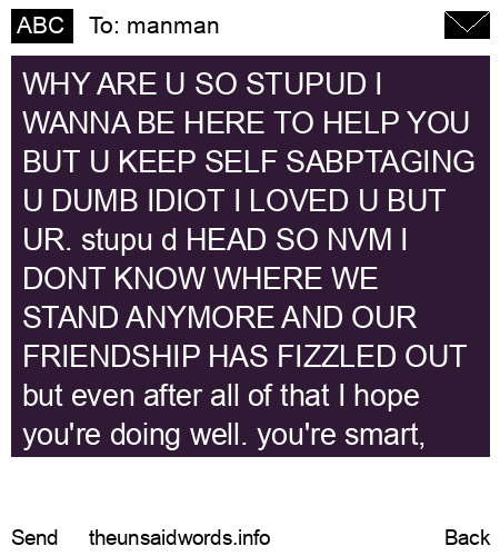 unsent message to manman