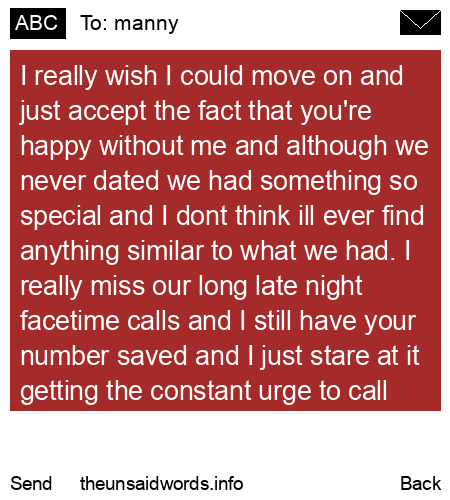 unsent message to manny