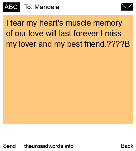 unsent message to Manoela 