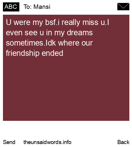 unsent message to Mansi
