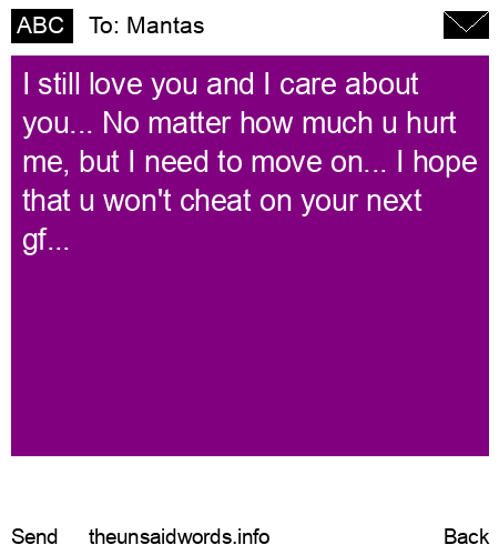 unsent message to Mantas