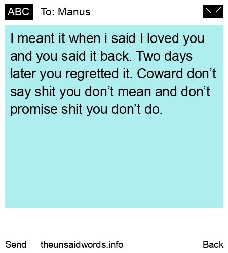 unsent message to Manus