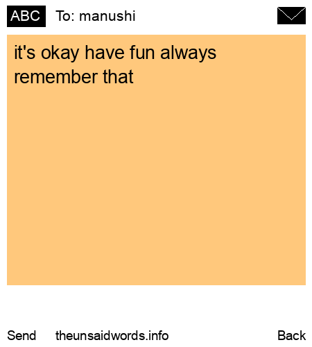 unsent message to manushi