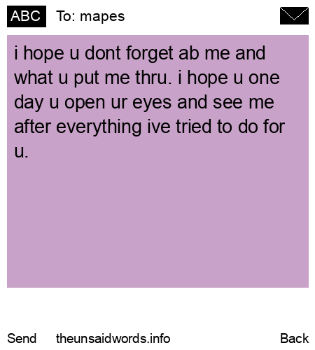 unsent message to mapes