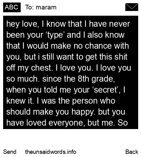 unsent message to maram