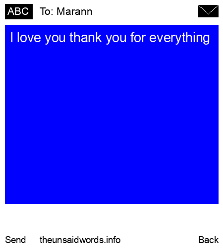 unsent message to Marann