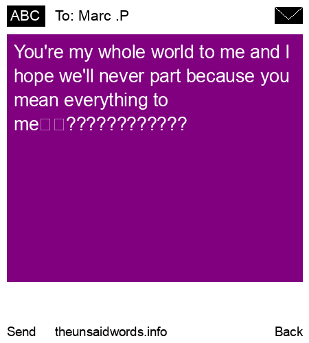 unsent message to Marc .P