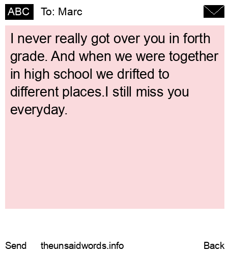 unsent message to Marc