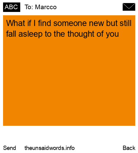 unsent message to Marcco