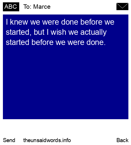 unsent message to Marce