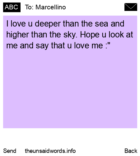 unsent message to Marcellino