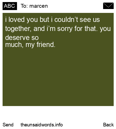 unsent message to marcen