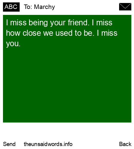 unsent message to Marchy