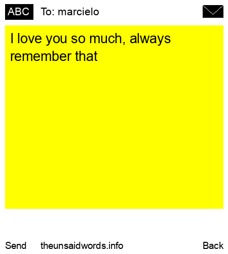 unsent message to marcielo