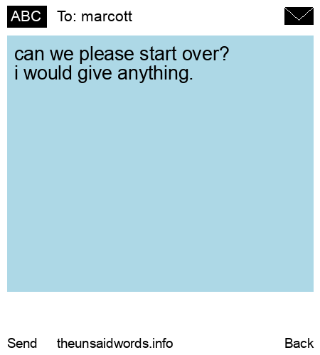 unsent message to marcott