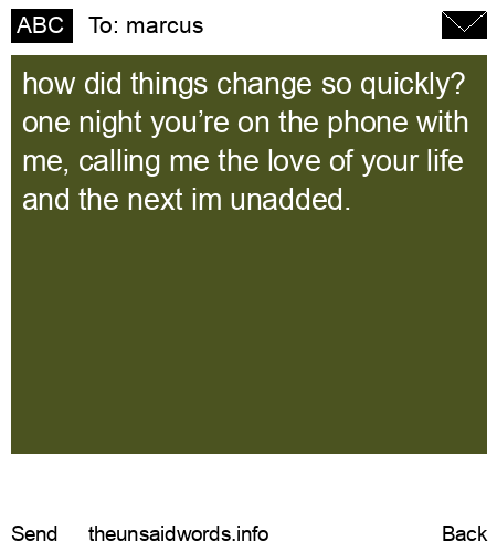 unsent message to marcus