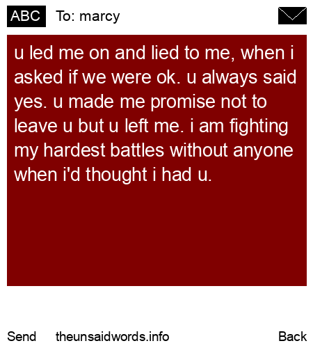 unsent message to marcy