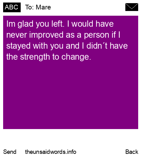 unsent message to Mare