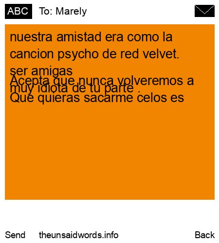 unsent message to Marely
