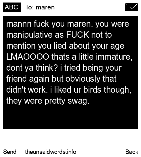 unsent message to maren