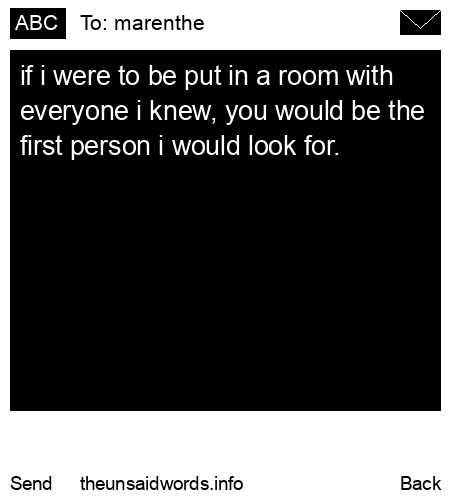 unsent message to marenthe