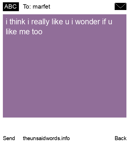 unsent message to marfet