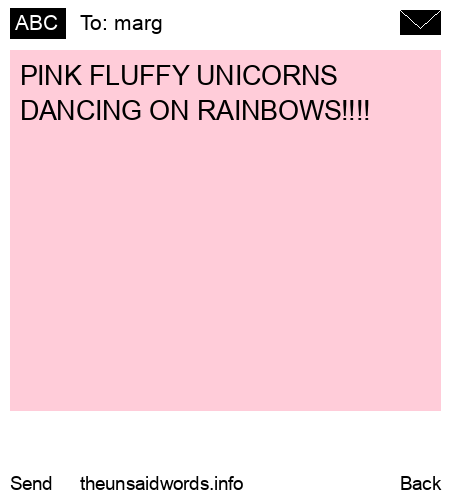 unsent message to marg