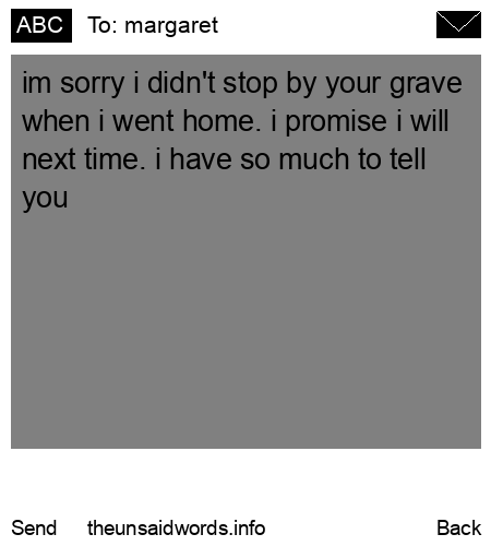 unsent message to margaret