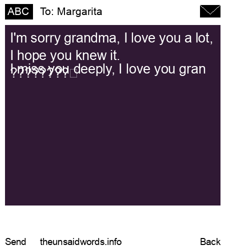 unsent message to Margarita