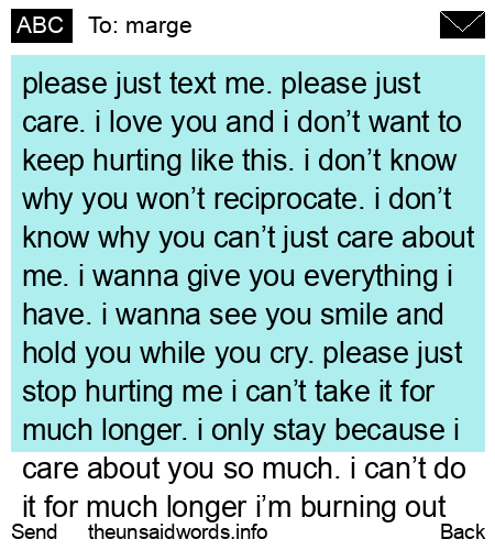 unsent message to marge