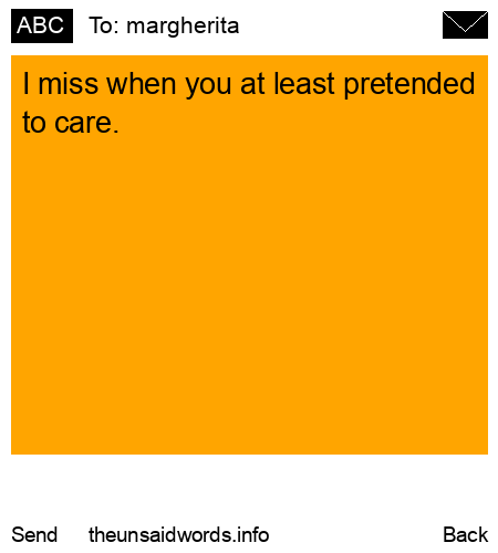 unsent message to margherita
