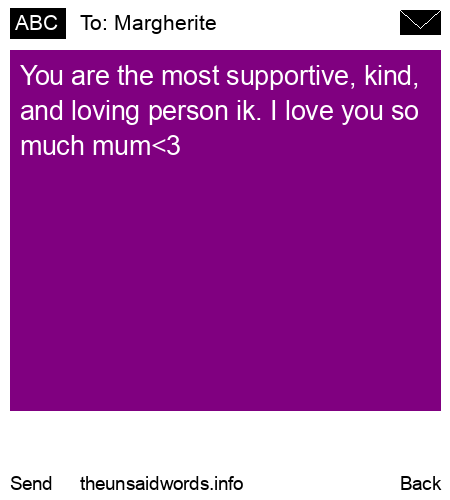 unsent message to Margherite