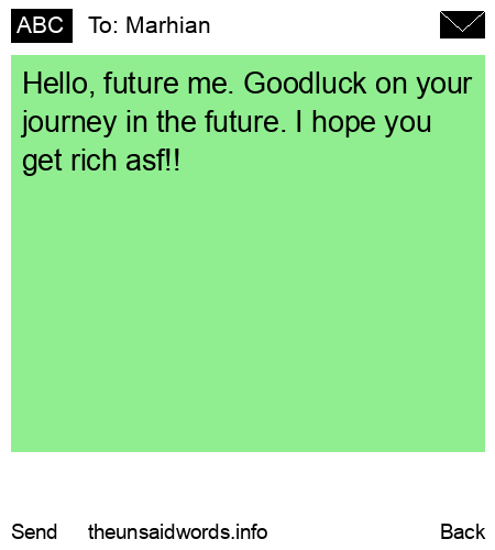 unsent message to Marhian