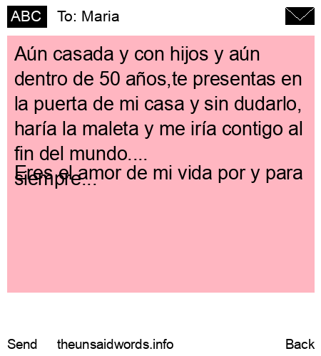 unsent message to Maria