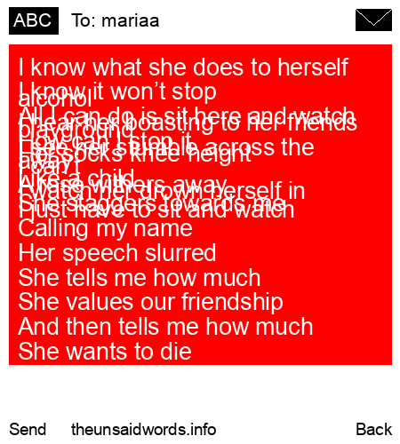 unsent message to mariaa