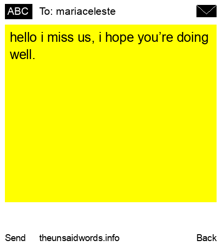 unsent message to mariaceleste
