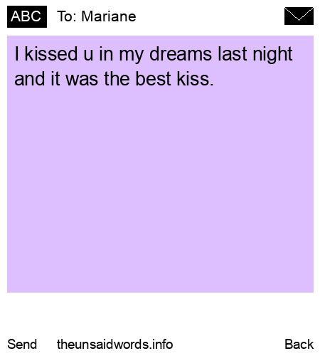 unsent message to Mariane 