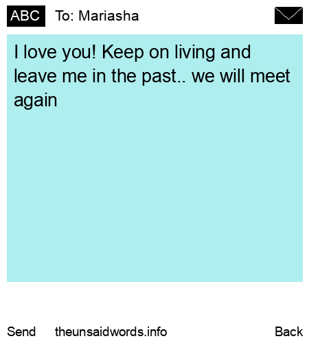 unsent message to Mariasha