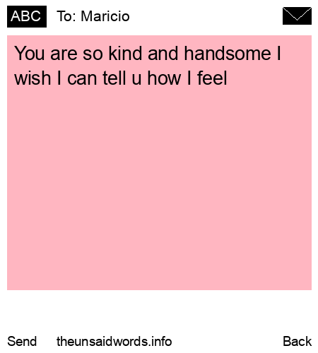 unsent message to Maricio 