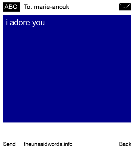unsent message to marie-anouk