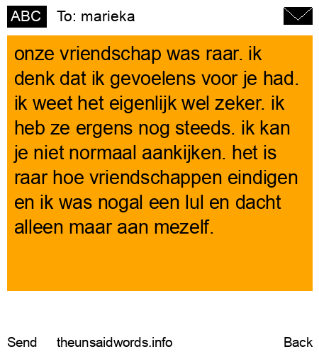 unsent message to marieka