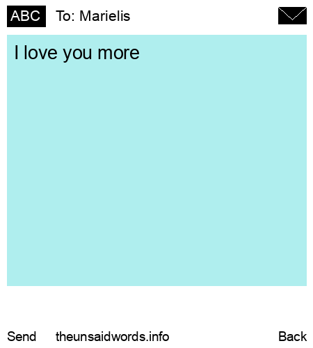 unsent message to Marielis