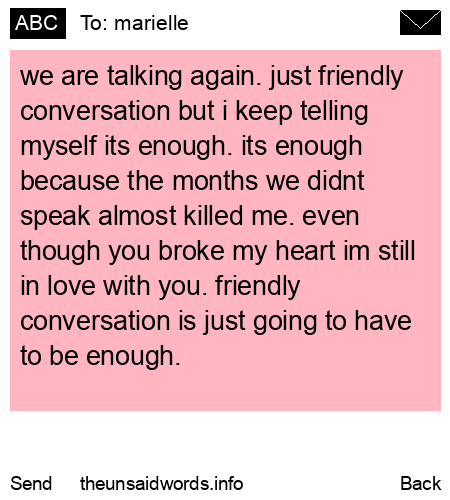 unsent message to marielle