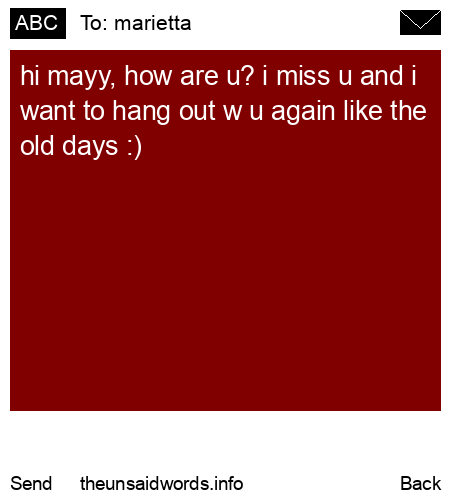 unsent message to marietta