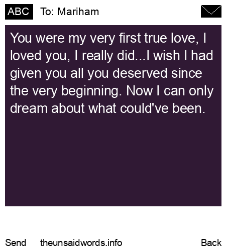 unsent message to Mariham