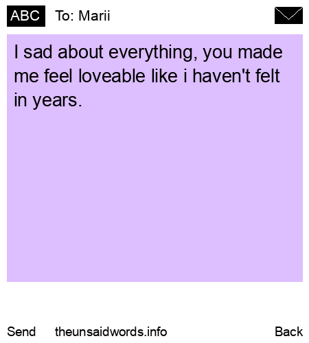 unsent message to Marii