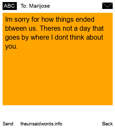 unsent message to Marijose